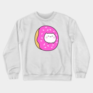 Mochi Cat In Donut Crewneck Sweatshirt